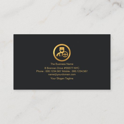 金ゴールドズダーフェイククブループロフェッショナルチャフー 名刺 (裏面)