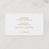 金ゴールドセクインリップスティックメイクアップアーティスト美しいサロン 名刺 (裏面)