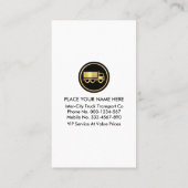 金ゴールドセミトラックのスポットライト 名刺 (裏面)