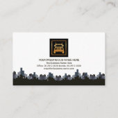 金ゴールドセミトラックプラカード物流輸送 名刺 (裏面)