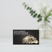 金ゴールドセミトラックロゴ 名刺 (スタンド正面)