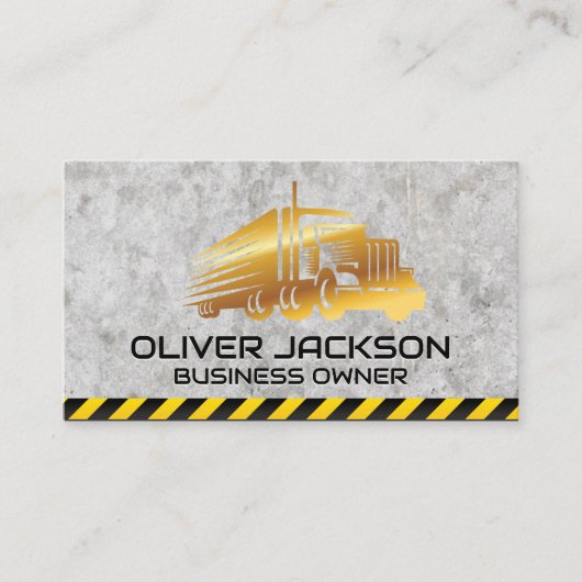 金ゴールドセミトラックロゴ |建築 |コンクリート 名刺 (正面)