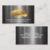 金ゴールドセミトラックロゴ | 物流 | メタル 名刺 (正面/裏面)