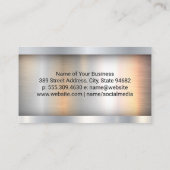 金ゴールドセミトラックロゴ | 金属工業 名刺 (裏面)