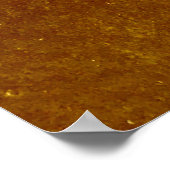 金ゴールドセメント壁テクスチャ背景抽象芸術 ポスター (角)