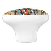 金ゴールドセラミックの引き手のハート セラミックノブ (側面)