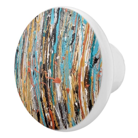 金ゴールドセラミックの引き手のハート セラミックノブ (右)