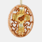 金ゴールドセレニティクロスラウンドセラミックオーナメント セラミックオーナメント (右)