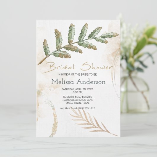 金ゴールドセージグリーンフローラエレガントブライダルシャワー (スタンド正面)