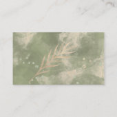 金ゴールドセージグリーン結婚フローラ座席表 プレイスカード (裏面)