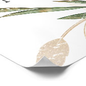 金ゴールドセージ緑のフローラ結婚のポスター ポスター (角)