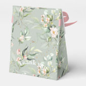 金ゴールドセージ緑の水色フローラ名結婚の フェイバーボックス (裏面サイド)