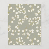 金ゴールドセージ緑ユーカリ離れス結婚メニュー チラシ (裏面)