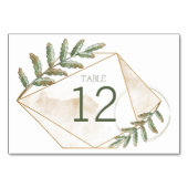 金ゴールドセージ緑結婚のフローラのテーブル番号 テーブルナンバー (裏面)