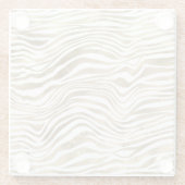 金ゴールドゼブラアニマルプリント       ガラスコースター (裏面)