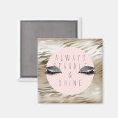 金ゴールドゼブラグリティージーシルバースパークルアイズ マグネット (正面/裏面)