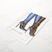 金ゴールドゼブラシックバチェロレッテ 箔招待状 (回転した状態)