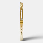 金ゴールドゼブラストライプとモノグラムiPhone 13ケース Case-Mate iPhoneケース (裏面 / 左)