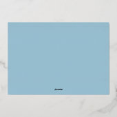 金ゴールドゼブラストライプー動物写真誕生のお知らせ 箔シーズンカード (裏面)