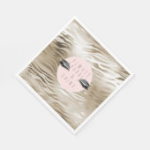 金ゴールドゼブラプリントきらびやかな銀輝く目 スタンダードランチョンナプキン (角)