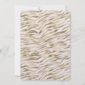 金ゴールドゼブラプリントグリッツ誕生日 招待状 (裏面)