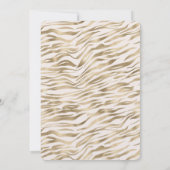 金ゴールドゼブラプリントブライダルシャワー 招待状 (裏面)