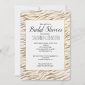 金ゴールドゼブラプリントブライダルシャワー 招待状 (正面)