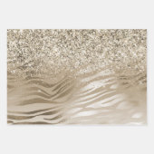 金ゴールドゼブラ印グラデーション刷 ラッピングペーパーシート (正面3)