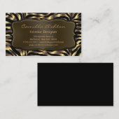 金ゴールドゼブラ名刺 名刺 (正面/裏面)