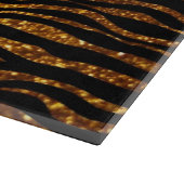 金ゴールドゼブラ、グリッターゼブラ、ゼブラ印刷、ストライプ カッティングボード (角)