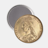 金ゴールドソブリンビクトリア女王。 マグネット (正面/裏面)