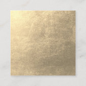 金ゴールドソーシャルメディアのアイコン黒い四角の名刺 スクエア名刺 (裏面)