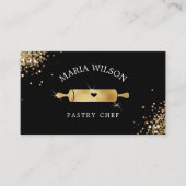 金ゴールドソーシャルメディアのアイコンPastry Chef 転が's Pin 名刺 (正面)
