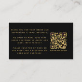 金ゴールドソーシャルメディアのアイコンQRコード感謝していユーディスカウント エンクロージャーカード (裏面)