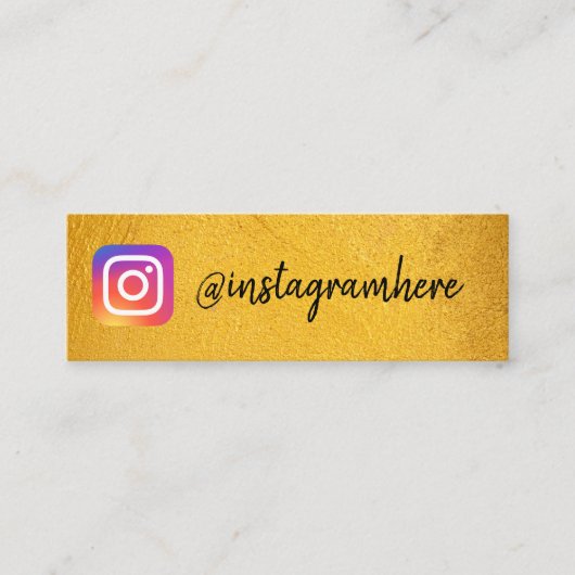 金ゴールドソーシャルメディアの名刺 スキニー名刺 (正面)