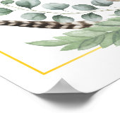 金ゴールドゾウ赤ちゃんシャワーポスター ポスター (角)