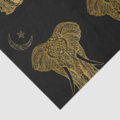 金ゴールドゾウ(黒い背景ティッシュペーパー) 薄葉紙 (詳細)