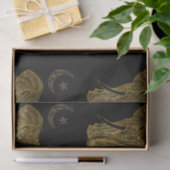 金ゴールドゾウ(黒い背景ティッシュペーパー) 薄葉紙 (ギフト)