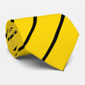 金ゴールドタイと黒ストライプ ネクタイ (ロール)