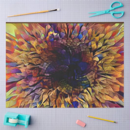 金ゴールドタイガーサンフラワーコレクシエレガントョン 薄葉紙 (クラフト)