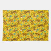 金ゴールドタイガーパターン キッチンタオル (横)