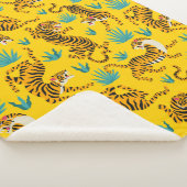 金ゴールドタイガーパターン シェルパブランケット (3/4)