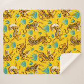 金ゴールドタイガーパターン シェルパブランケット (正面(横))