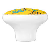 金ゴールドタイガーパターン セラミックノブ (側面)