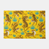 金ゴールドタイガーパターン ドアマット (正面)