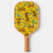 金ゴールドタイガーパターン ピックルボールラケット (正面)