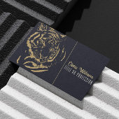 金ゴールドタイガーブラックデザイン 名刺