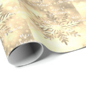 金ゴールドタイダイ雪の結晶メリークリスマス ラッピングペーパー (ロールコーナー)
