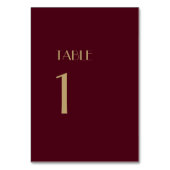 金ゴールドタイプDeco Burgundy結婚のテーブル番号記号 テーブルナンバー (裏面)