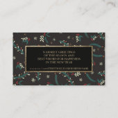 金ゴールドタイポグラフィのクリスマス·ヤド企業のレット·ウィッシュ 名刺 (裏面)